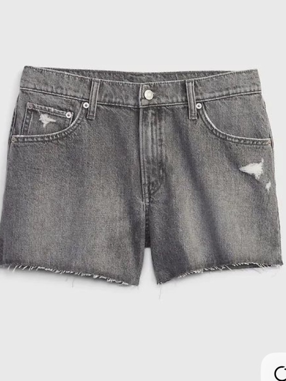 Black denim jean shorts
